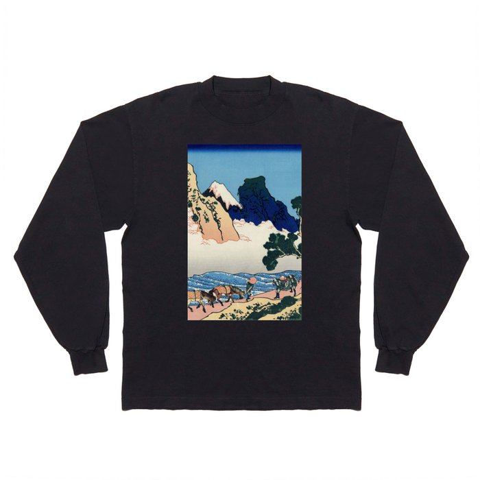 Katsushika Hokusai - View from the Other Side of Fuji from the Minobu River Long Sleeve T Shirt
