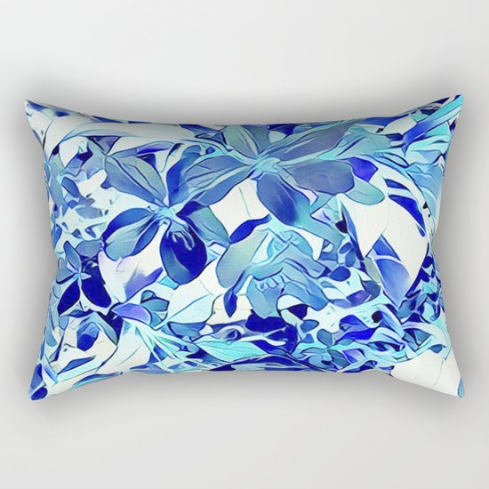 Blue sakura Rectangular Pillow