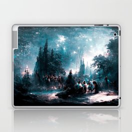 Walking into the forest of Elves Laptop Skin