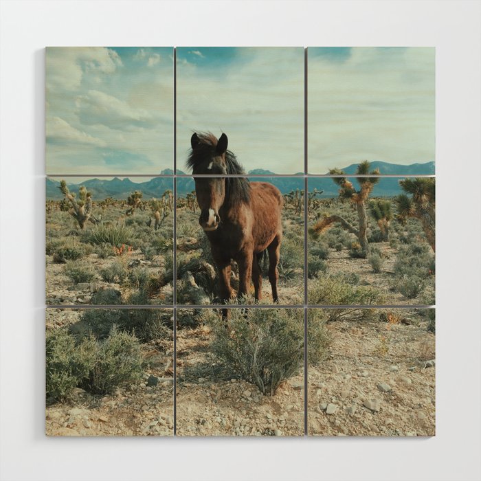 Nevada Desert Horse Wood Wall Art