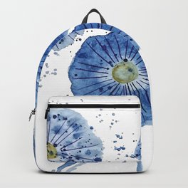 four blue dandelions watercolor Backpack