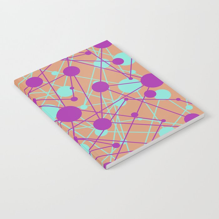 Molecular Madness (Pastel purple, blue and orange) Notebook