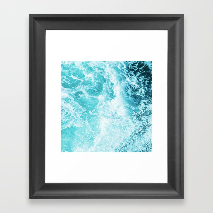 Perfect Sea Waves Framed Art Print