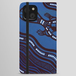 Authentic Aboriginal Art - Platypus (2022) iPhone Wallet Case