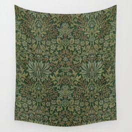 Vintage William Morris natural leaf print Wall Tapestry