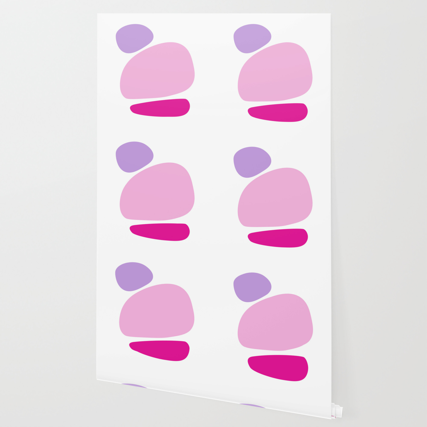 Fun Retro Style Abstract Print In Soft Pastel Colours Wallpaper By
