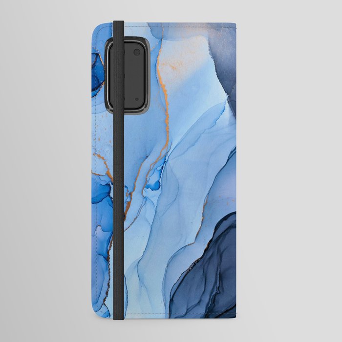 Periwinkle + Indigo + Gold Smoky Abstract Smoky Skies Android Wallet Case