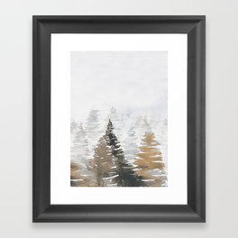 Watercolor Pine Trees 3 Framed Art Print
