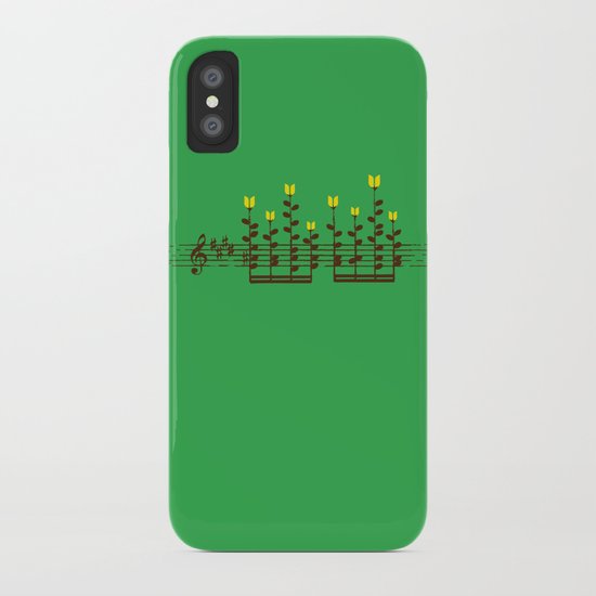 Music notes garden iPhone Case