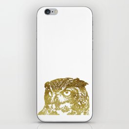 Faux Gold Foil Owl iPhone Skin