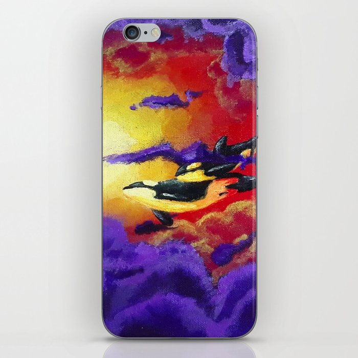 Orca Sunset iPhone Skin