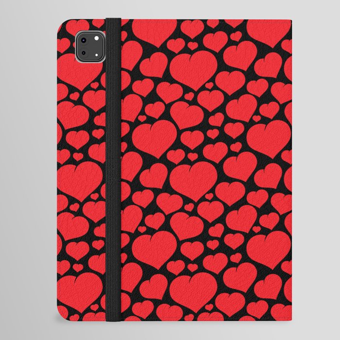 Red Heart On Black Collection iPad Folio Case