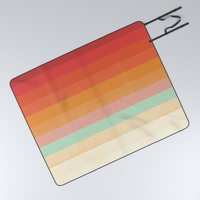 Rainbow Chevrons II Picnic Blanket