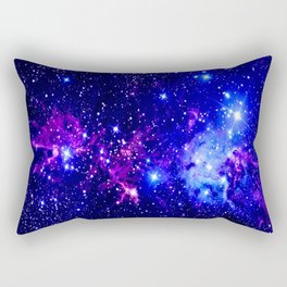 Fox Fur Nebula Galaxy blue purple Rectangular Pillow