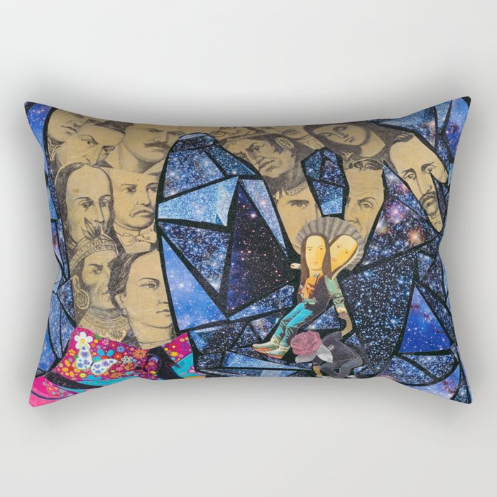 Galaxy of history and power collage Rectangular Pillow by nicoletejadag | Society6