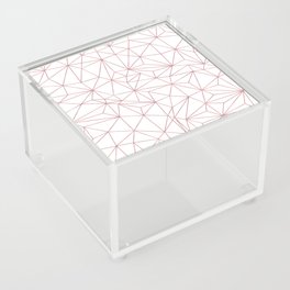 rose gold pink geometric lines on white Acrylic Box