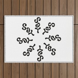 SAY YES ambigram Outdoor Rug