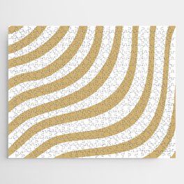 Luxe Gold Stripes Jigsaw Puzzle