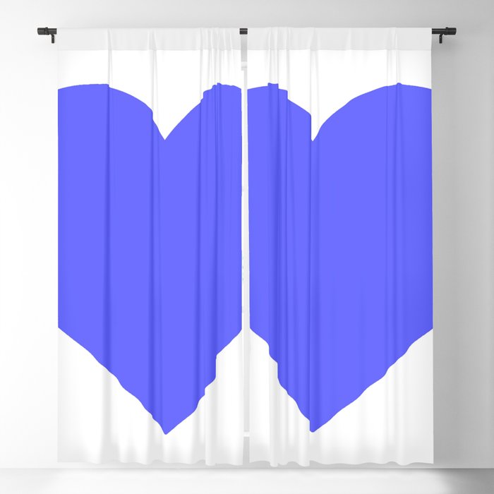 Heart (Azure & White) Blackout Curtain