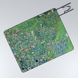 Gustav Klimt Italian Garden Picnic Blanket