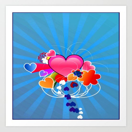 Loving Hearts Art Print
