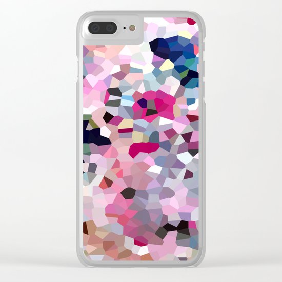 Pink Moon Love Clear iPhone Case