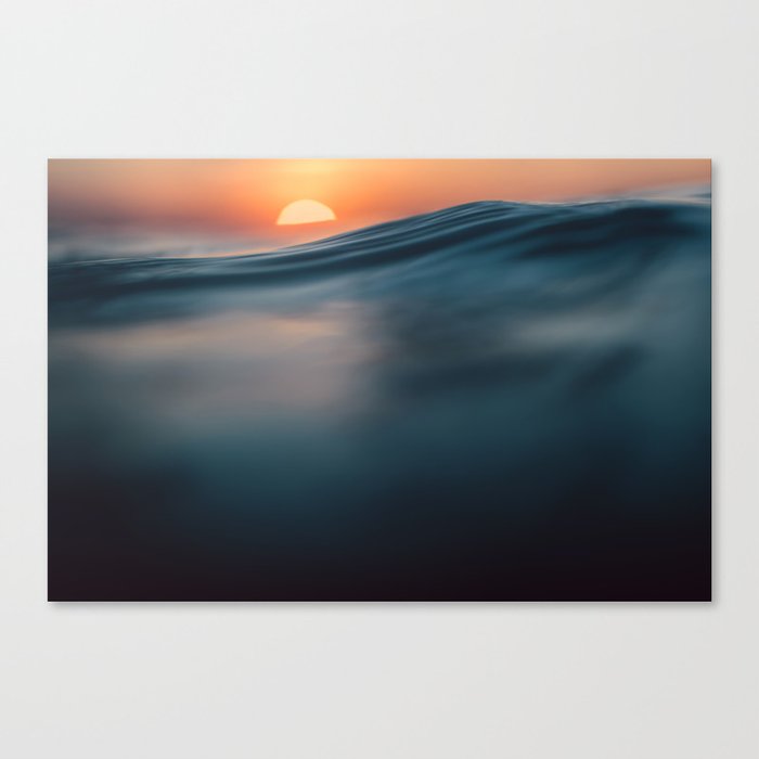 Mexico Surf Sunset Canvas Print