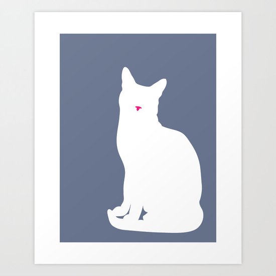 Cat Silhouettes: Russian Blue Art Print