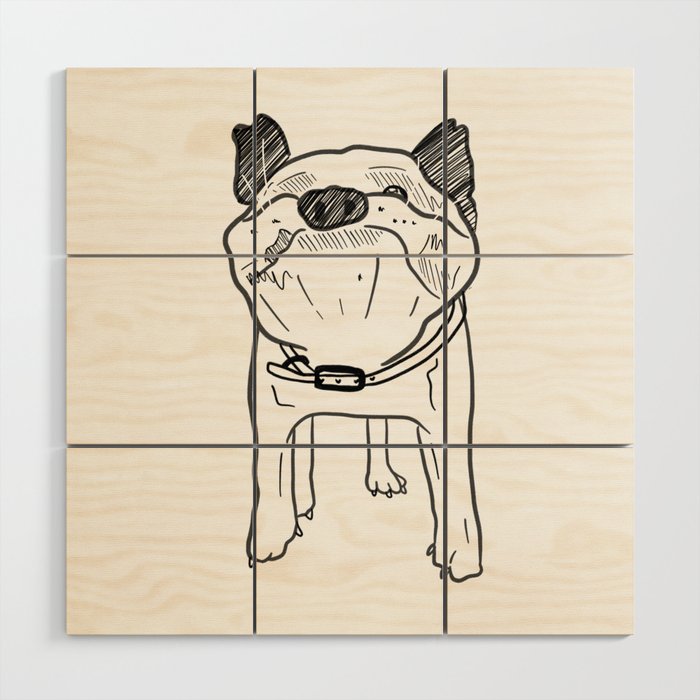 Bulldog Wood Wall Art
