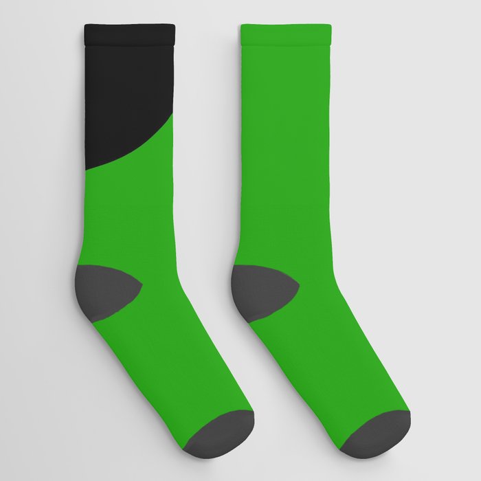 Number 3 (Black & Green) Socks