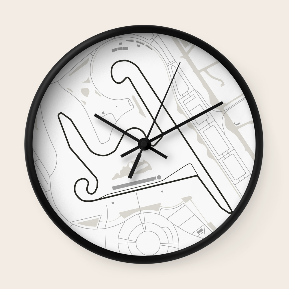 Shanghai International Circuit Jiading China Wall Clock By Citymapartprints Society6