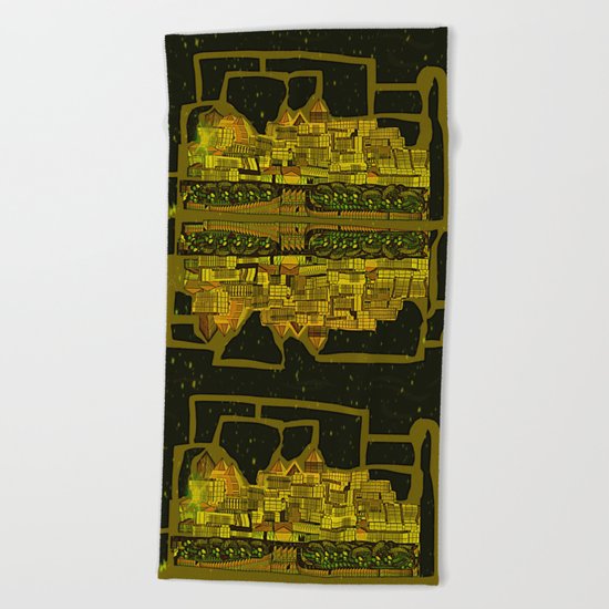 Space Colonization Beach Towel