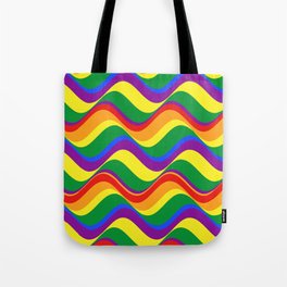 Pride flag wavy Tote Bag