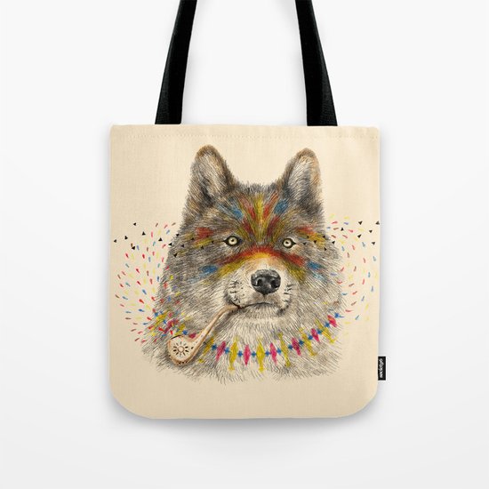 Cherokee Wolf Tote Bag
