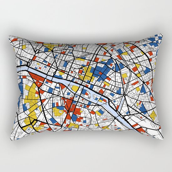 Paris Mondrian Rectangular Pillow