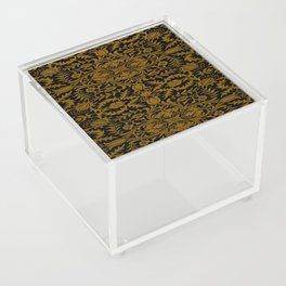 William Morris Black And Gold Floral Pattern Vintage Victorian Design Acrylic Box