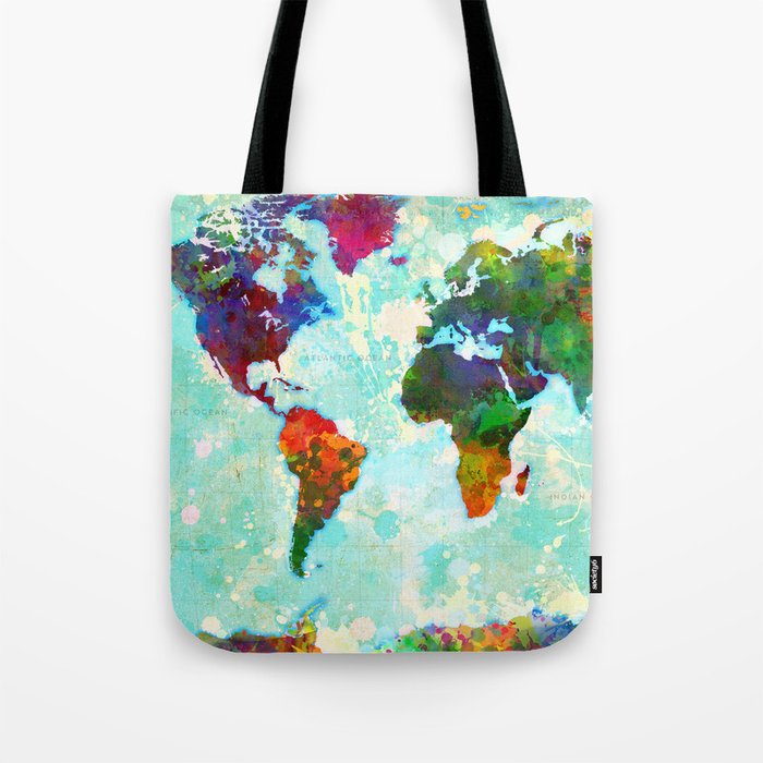 Abstract Map of the World Tote Bag by Gary Grayson | Society6