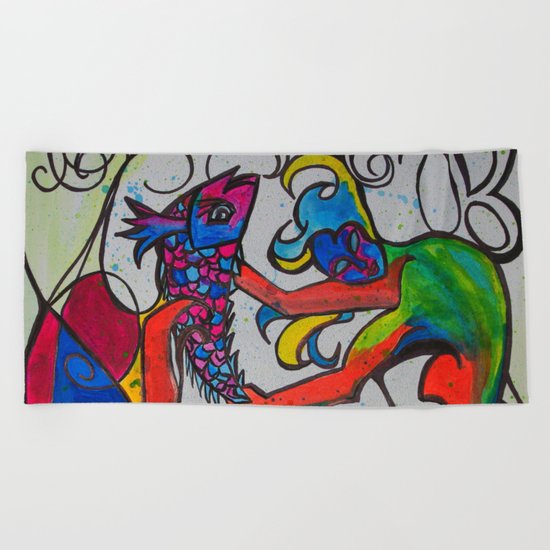 Jumping Fish Beach Towel