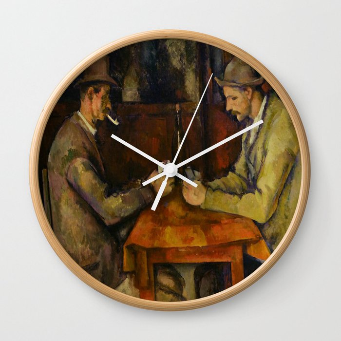 Paul Cézanne The Card Players (1895) Wall Clock