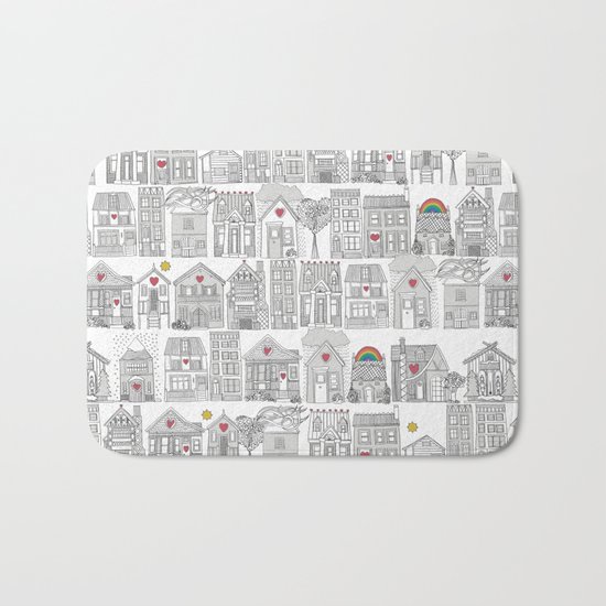 pencil weather love Bath Mat