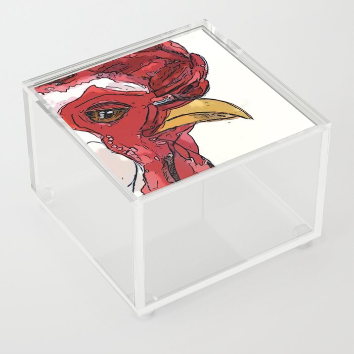 Pensive chicken Acrylic Box