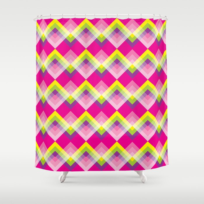 purple chevron shower curtain