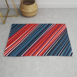 Abstract colorized stripes Rug