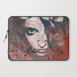 Red Hypothermia | flower woman graffiti painting Laptop Sleeve