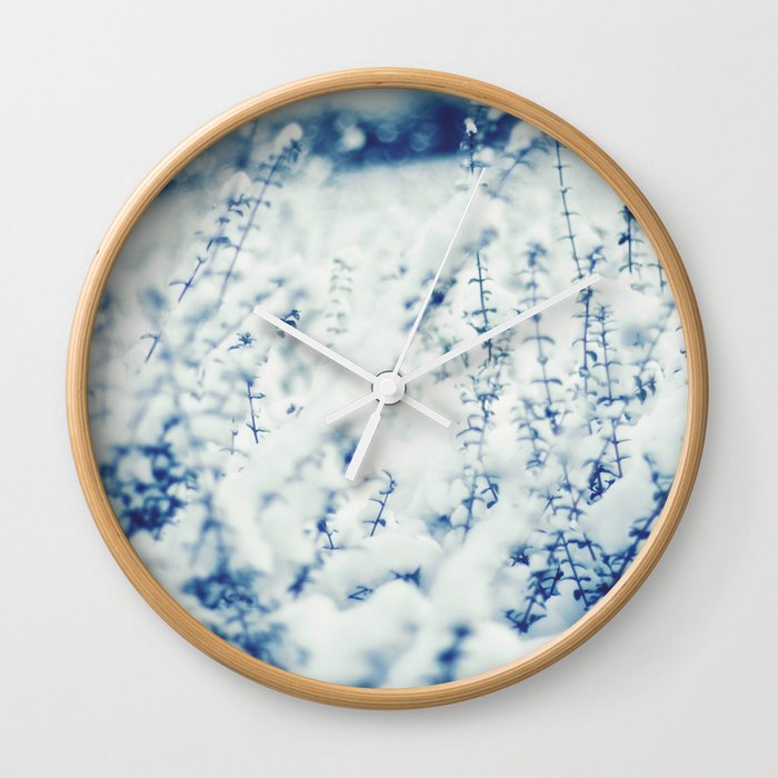 Blue Winter Wall Clock