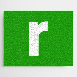 letter R (White & Green) Jigsaw Puzzle
