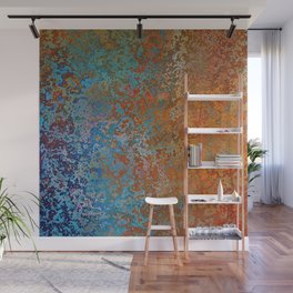 Vintage Rust, Copper and Blue Wall Mural