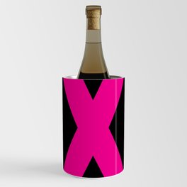 Letter X (Magenta & Black) Wine Chiller