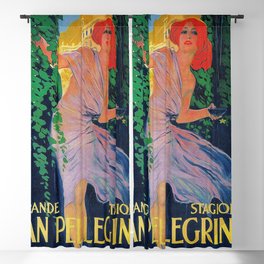 Thermal Water Italian Vintage Poster Blackout Curtain