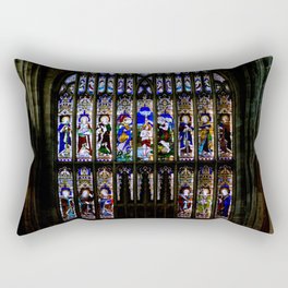 Stained Glass Window Shakespeare's Church Stratford upon Avon England Rectangular Pillow